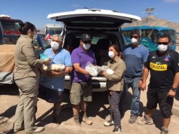Caravana solidaria de División Ministro Hales para damnificados Caravana solidaria de División Ministro Hales para damnificados