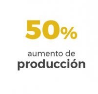 50% aumento de producción