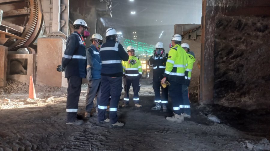 Un 85% de avance registran las obras de mantenimiento y aseo industrial previos al cese temporal de la Fundición Ventanas