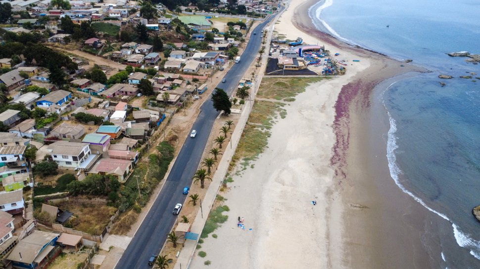 Concluyen obras de caminos mejorados con escoria de cobre en Quintero y Puchuncaví