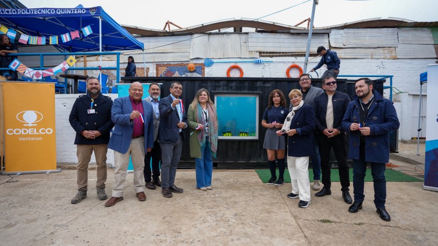 Codelco Ventanas y Liceo Politécnico de Quintero inauguran piscina pedagógica para formación de técnicos en acuicultura
