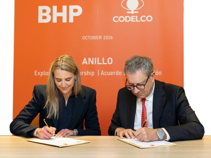 Codelco y BHP firman acuerdo para iniciar exploración del Proyecto Anillo